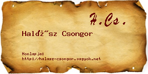 Halász Csongor névjegykártya