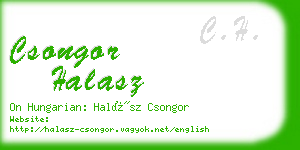 csongor halasz business card